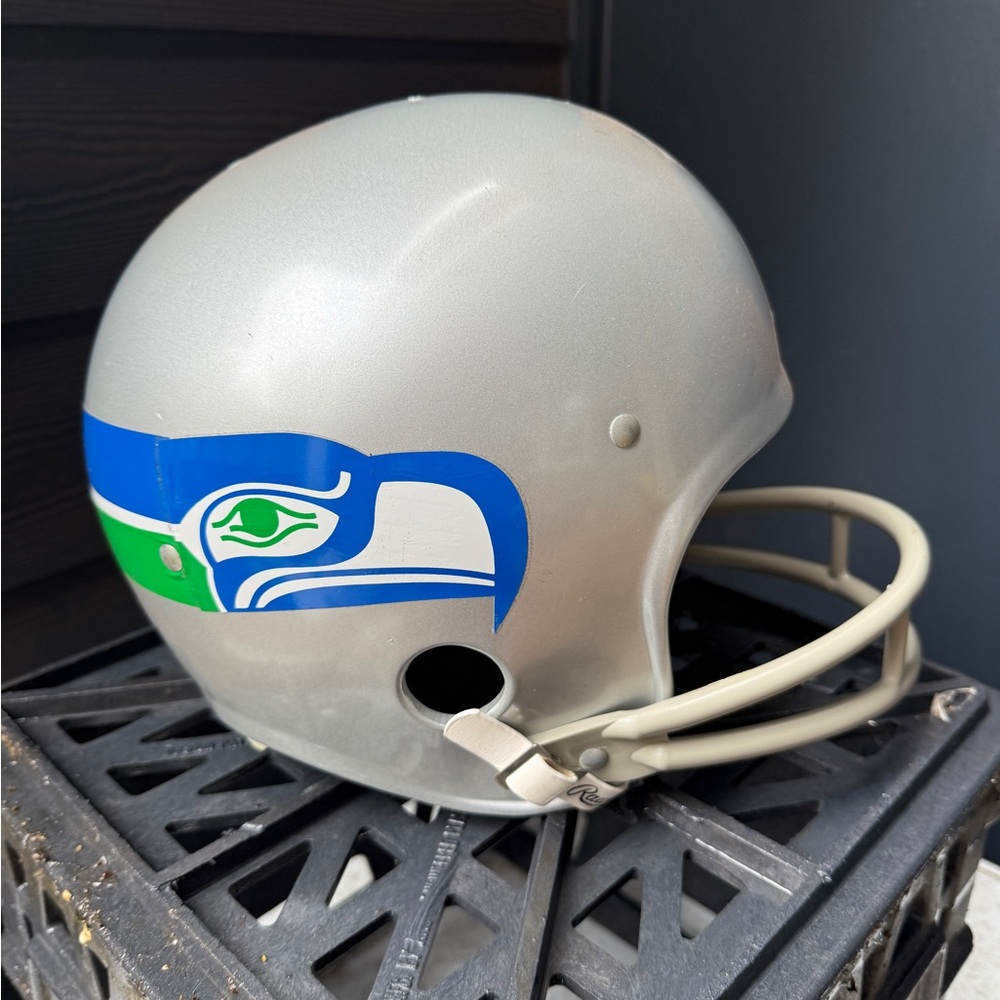 Reserved for Jason Rawlings Silver Football Helmet